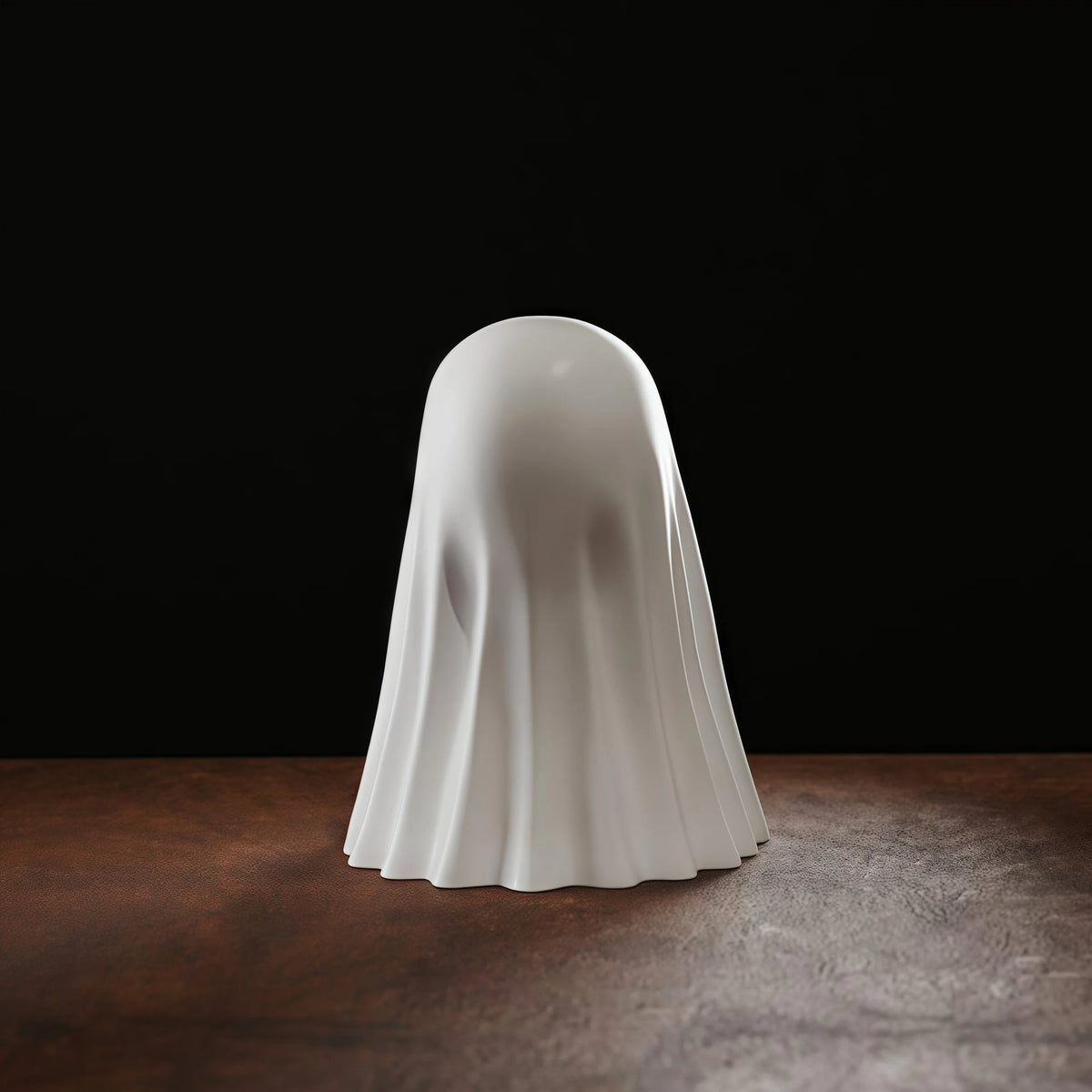 Middle Finger Ghost Figurine – back view of the white ghost
