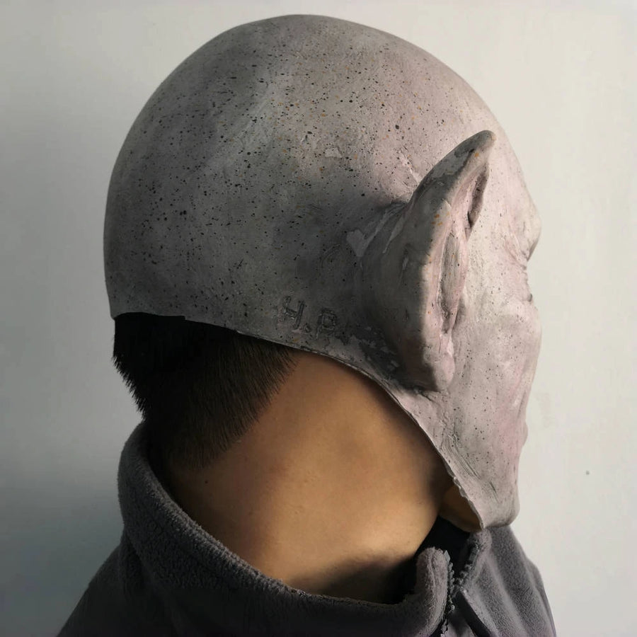 Vampire Latex Mask – real photo of the back of the mask worn