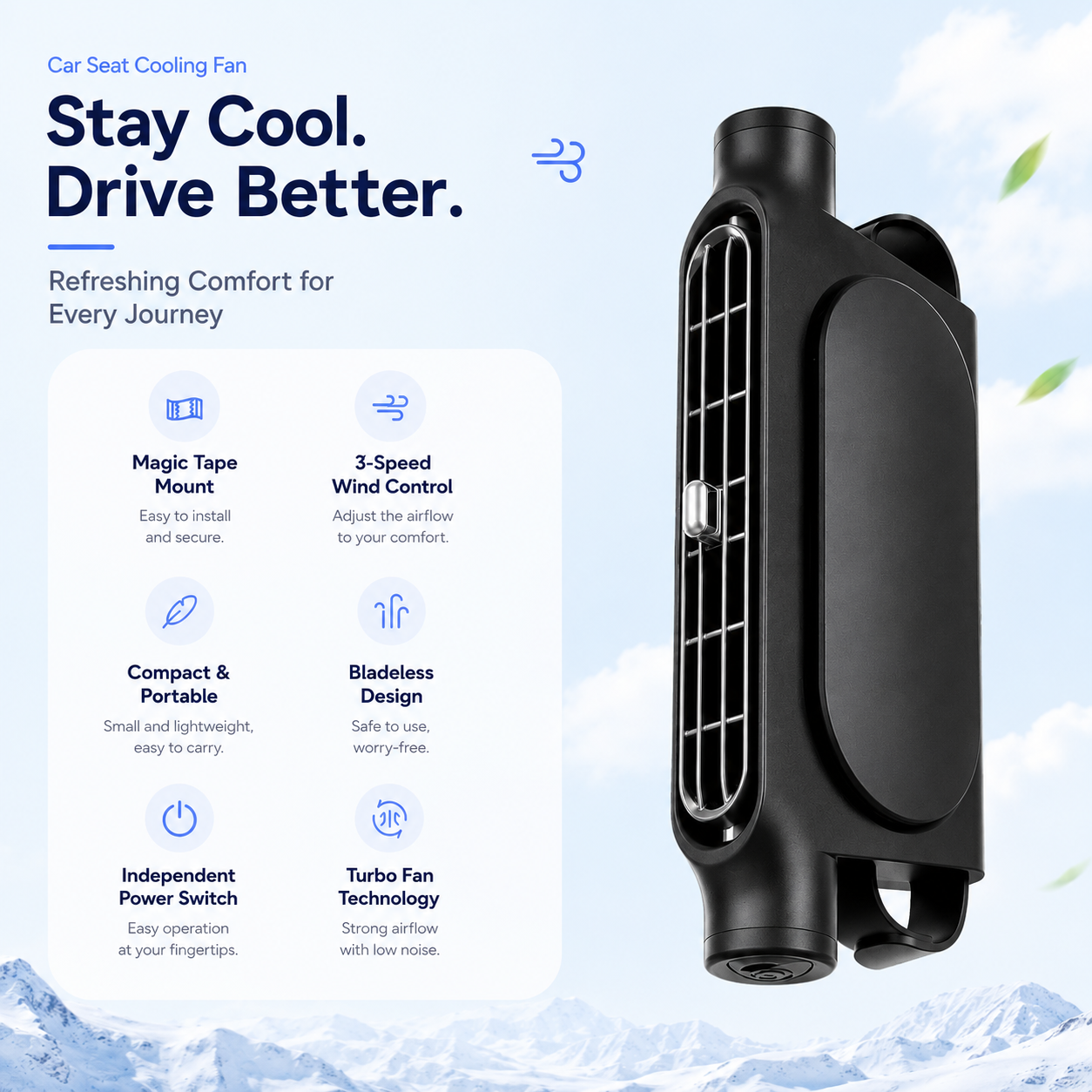 NivoDrive - Car Seat Cooling Fan