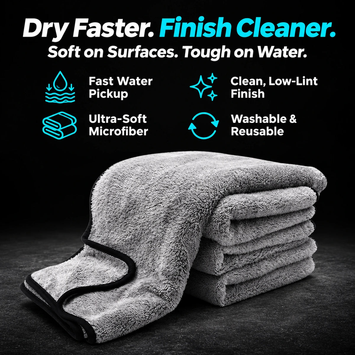 TGC Gear™ Microfiber Car Drying Towel