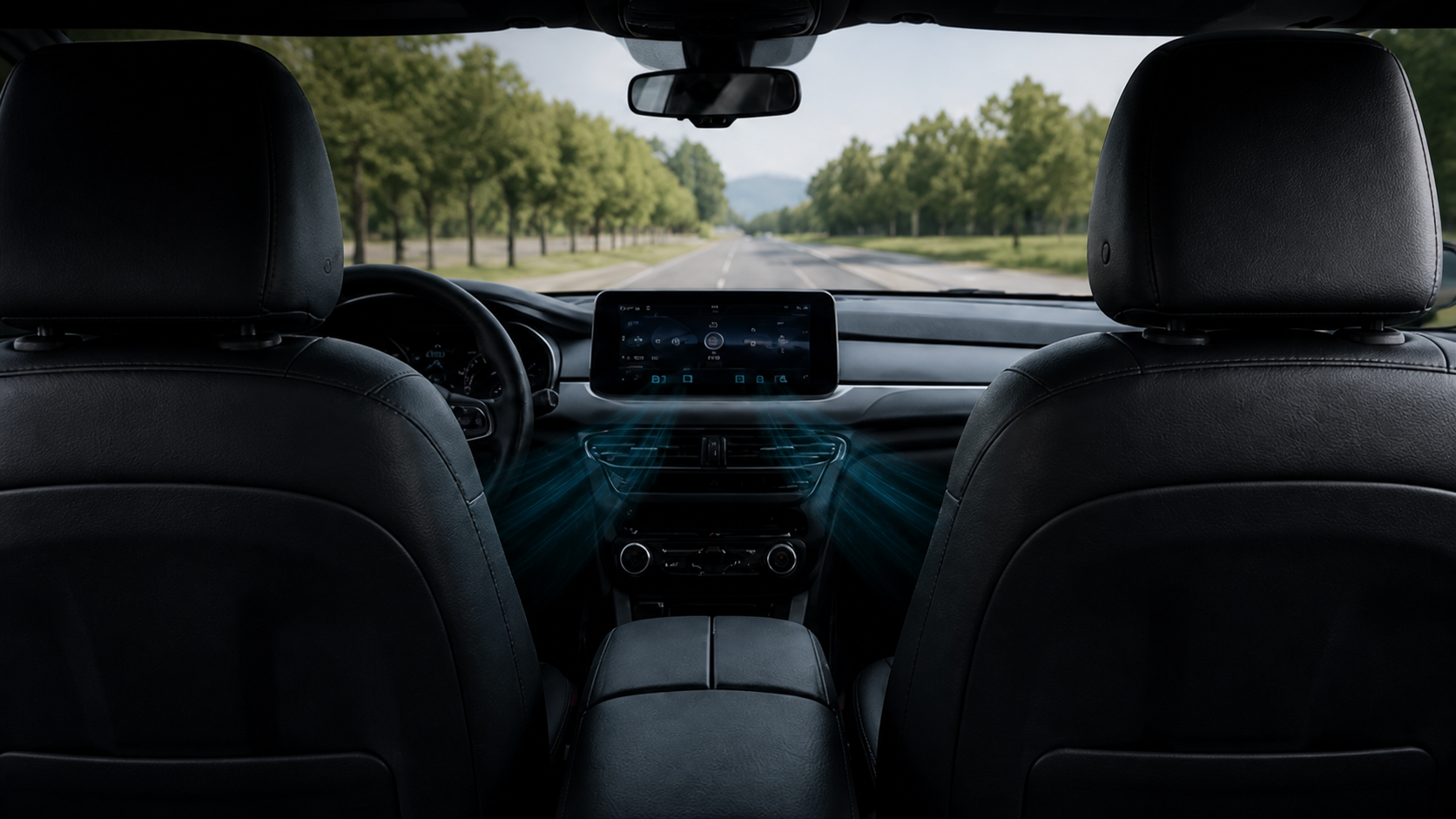 A back seat on a hot day with no airflow reaching it